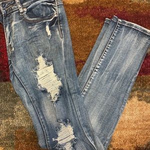 “Machine” Brand Distressed Jeans